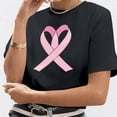 thumbnail image 3 of Cancer Shirts for Women Short Sleeve Crewneck Pink Ribbon Graphic Tees Cancer Awareness Shirt, 3 of 6