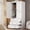 White, variant on Armoire Wardrobe Closet with 3 Drawers, 69.5" Wooden Wardrobe Cabinet, Hanging Rod, 2 Doors Clothing Storage Cabinet for Bedroom, Large Capacity Storage