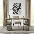 thumbnail image 2 of Madison Park Cirque 60" Engineered Wood and Metal Cirque Desk in Gray, 2 of 5