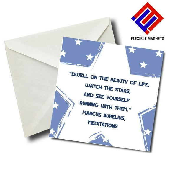 Marcus Aurelius Meditations Inspirational Quote Magnet for refrigerator. Great Gift! By Flexible Magnets