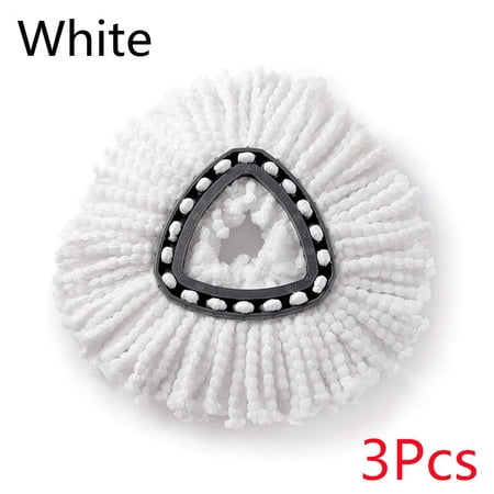 360° Spin Mop Triangle For O-Cedar/Vileda Wring Refill Mop Head Replacement Microfiber WHITE 3PCS