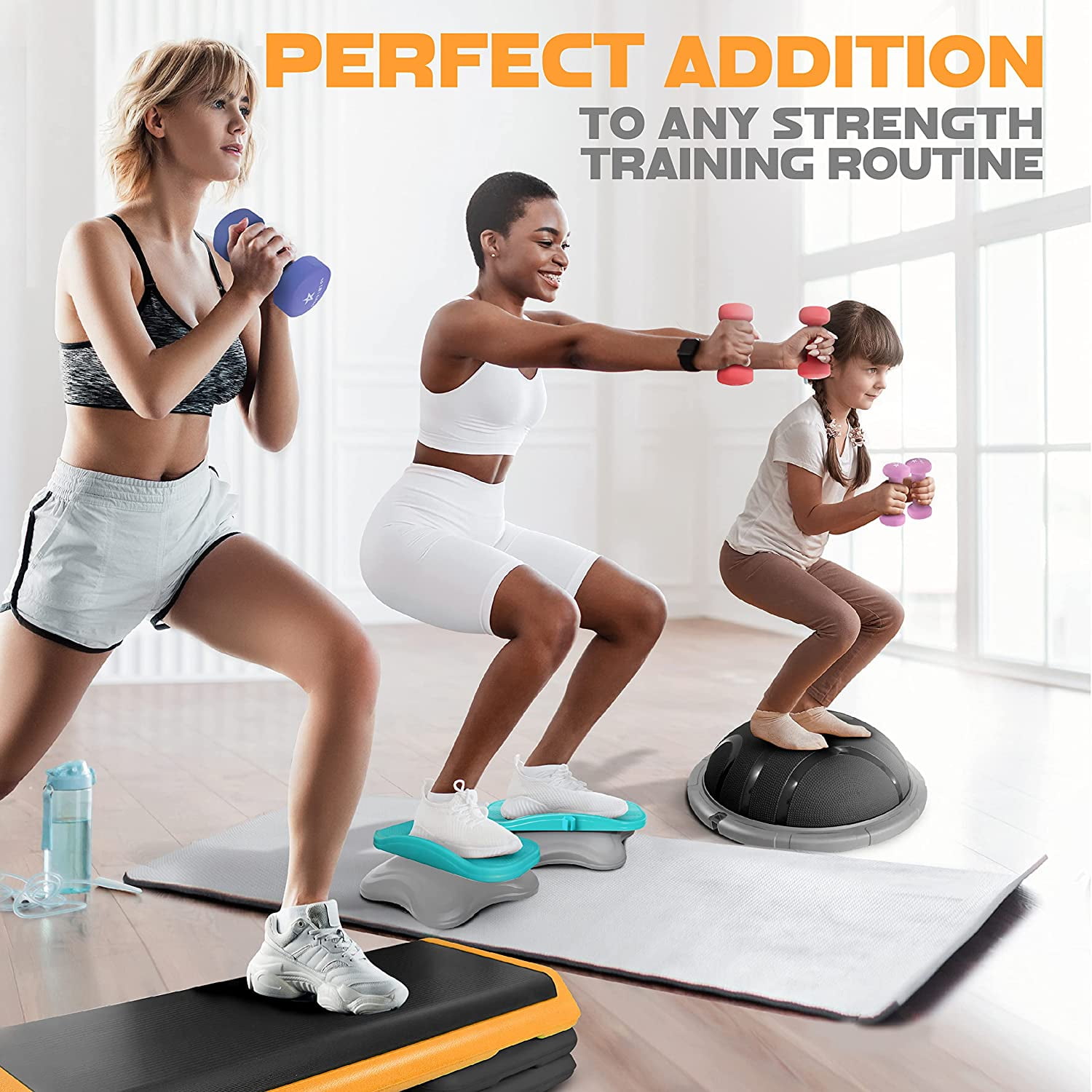 Yes4All Neoprene Coated Dumbbells, Dark Orange, 15 lb, Pair