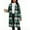 Green, variant on Womens Plus Size Plaid Shirts Oversized Flannel Jacket Lapel Button Long Coats Fall Trendy Outerwear with Pockets New Womens Jackets Casual Fall Coffee M