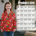 thumbnail image 7 of COEQINE Cute Quarter Zip Pullover for Girls with Collar, Long Sleeve Loose Fit Sweatshirt, Soft Printed Top for School, Playdate, Casual Wear, Ages 11-12, Snowman Dinosaur Red, 7 of 7
