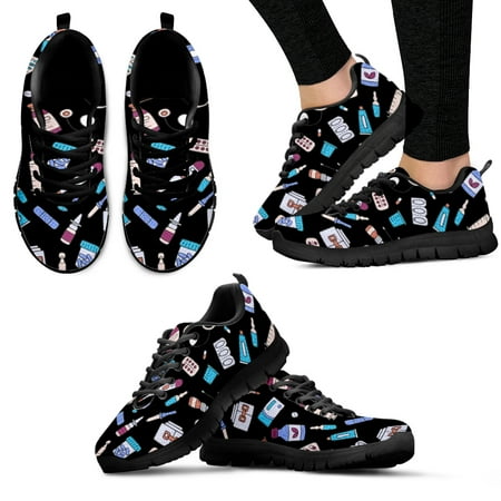 

Medical Supplies Printing Summer Comfortable Breathable Shoes Black Sole Light Casual Shoes Zapatos Planos De Mujer