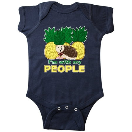 

Inktastic Pineapple Hedgehog I m With My People Gift Baby Boy or Baby Girl Bodysuit