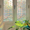 thumbnail image 3 of Glass Window Stickers | PVC Double-Sided Removable Colorful Plants and Flowers | UV Blocking Heat Insulation Film | Decorative Privacy Window Clings | Easy to Clean | 1 Piece, 3 of 9