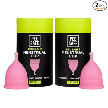 Pee Safe Reusable Menstrual Cup - Pack of 2