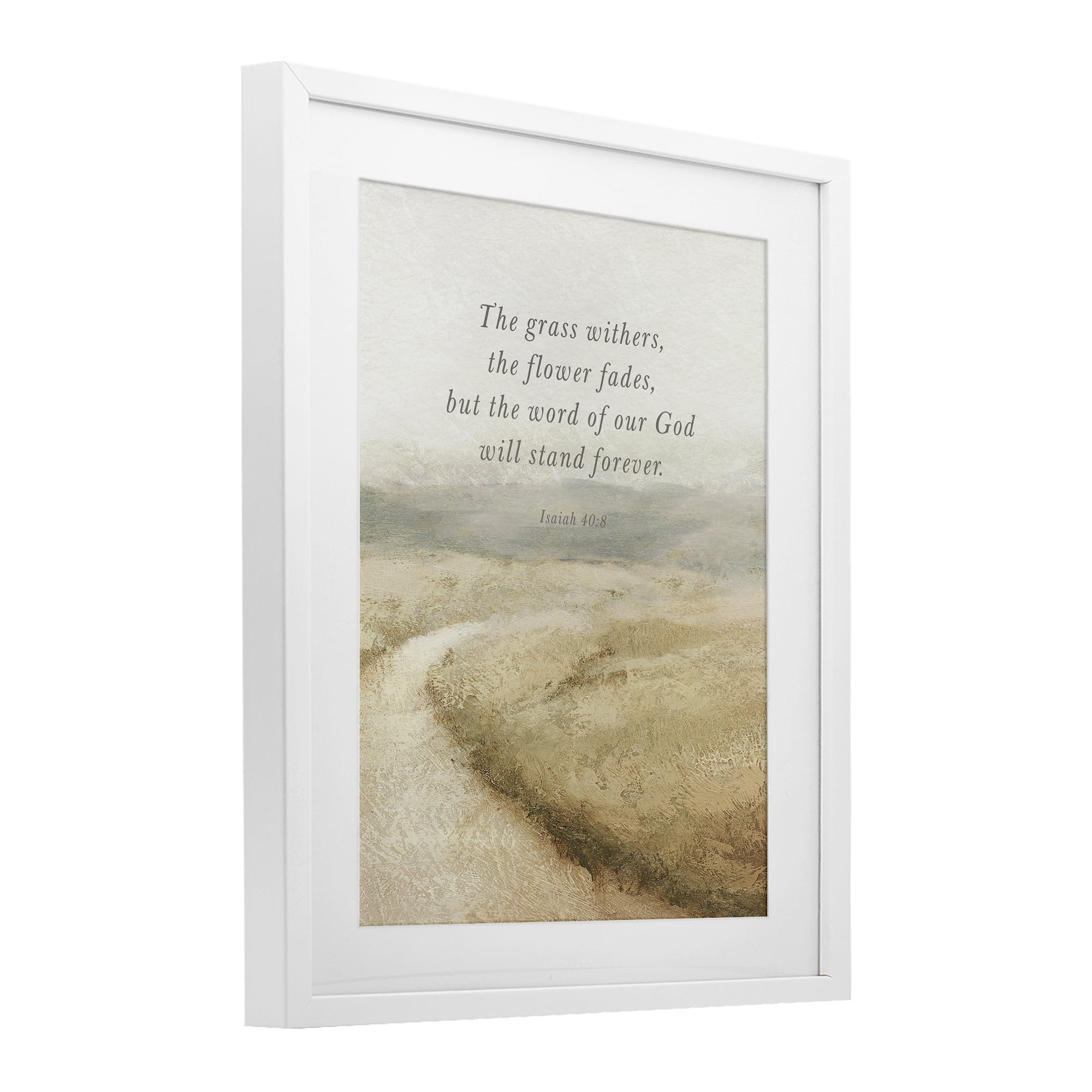 Stupell Industries Word Of God Isaiah Proverb White Framed Print Under Glass, design by John Spaeth