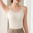 thumbnail image 2 of SROBPTY Womens Tank Tops Solid Cami V Neck Padded Adjustable Strap Shirts for Everyday Wear, 2 of 5