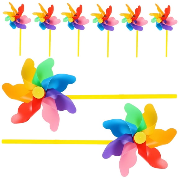8 Pcs Ornament Fun Garden Decor Outdoor Pinwheel Decoration Pinwheels for Gardens Wind Spinners Windmill