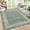 Green, variant on Senfot 8x10 Scalloped Geometric Checkered Area Rug Washable Stain Resistant Low Pile Non-Slip Indoor Rug for Living Room Bedroom Dark Gray