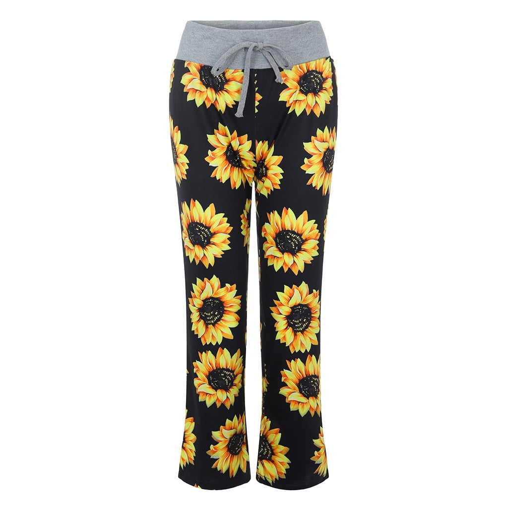 Cathalem plus Size Casual Pants for Women 4x5x Drawstring Wide Print