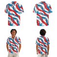 thumbnail image 2 of Whosucclay American Flag Swirl Print Matchable Couple Hawaiian Men Beach Shirt or Women's Sleeveless Sundress with Pockets, 4th of July Boho Shirt Dress Travel Outfit for Luau Holiday Party, Size 4XL, 2 of 7