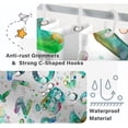 thumbnail image 3 of Kids Shower Curtain, Educational ABC Learning Shower Curtain for Bathroom Waterproof Green Bubbles Shower Curtain Set with Hooks, 72x84 Inch, 3 of 6