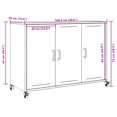 thumbnail image 2 of vidaXL Sideboard Black 100.5x39x72 cm Steel, 2 of 5