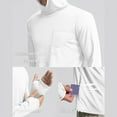 thumbnail image 6 of Annhoo Men's Sun Protection Shirts Solid Color Long Sleeve Hoodies with Pockets Thumb Mouth Fishing Hiking Clothes, 6 of 8