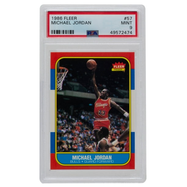 Michael Jordan 1986 Fleer #57 Chicago Bulls Basketball Rookie Card PSA MT - Walmart.com