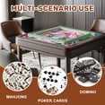 thumbnail image 5 of Mahjong Mat 31.5" x 31.5" Snow Leopard Ornate Pink Tent Tropical Leaves Non-Slip Noise Reduction American Mahjong Tiles Table Cover for Dominoes Poker Card Board Games Gift, 5 of 8