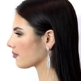 thumbnail image 4 of #16482 - Rounded Rhinestone Pear Drop Earring - 2.5", 4 of 5