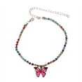 thumbnail image 2 of Xinyolin Women Anklet Butterflies Rhinestones Jewelry Shining Adjustable Foot Bracelet Beachwear, 2 of 7