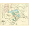 thumbnail image 2 of Land Co 24x20 Black Ornate Wood Framed with Double Matting Museum Art Print Titled - Texas Grants by Colorado and Red River Land Co, 2 of 4