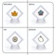 thumbnail image 4 of Pisos 3d de 12 piezas con membrana de silicona, vitrinas flotantes con marco de monedas transparentes (blanco), 4 of 5