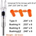 thumbnail image 3 of 6PCS X Lighted Nocks for Arrows with .204 .233 .244 .246 Inside Diameter with H, S, GT Bushings High-Visibility LED Arrow Nocks, ON/Off Switch Included, 3 of 7