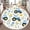 Color 4, variant on 3ft Nursery Rug, Playful Cartoon Road Map Cars Trees Green Washable Playroom Educational & Fun with Cars and Toys Non-Slip Children Rugs for Kids Classroom Decor