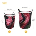thumbnail image 3 of Fotbe Red Viper Jungle Intensity Pattern Laundry Basket with Handles, Waterproof Large Laundry Hamper, Wash Bag for Corner Dorm, Rolling Laundry Basket with Handles-Small, 3 of 6