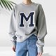 thumbnail image 1 of Jersey básico para mujer sudadera con capucha de forro polar con estampado de letras holgadas traje diario de gran tamaño Hugtrwg Para estrenar, 1 of 9