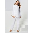 thumbnail image 4 of Roaman's Women's Plus Size Long Sleeve Ten-Button Shawl-Collar Pant Suit – 2-Piece Pant Set, 4 of 4