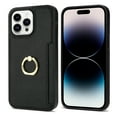 thumbnail image 2 of TECH CIRCLE For iPhone 14 Case,PU Leather Slim Card Slots Case 360°Rotatable Ring Kickstand Shockproof Protective Women Men Case for Apple iPhone 14 6.1" 2022,Black, 2 of 7