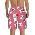 Jgfou French Bulldog for Men's Swim Trunks Hawaiian Bathing Mesh Lining
