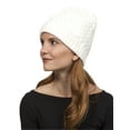 thumbnail image 1 of Gravity Threads Weave Pattern Knit Beanie, Ivory, 1 of 2
