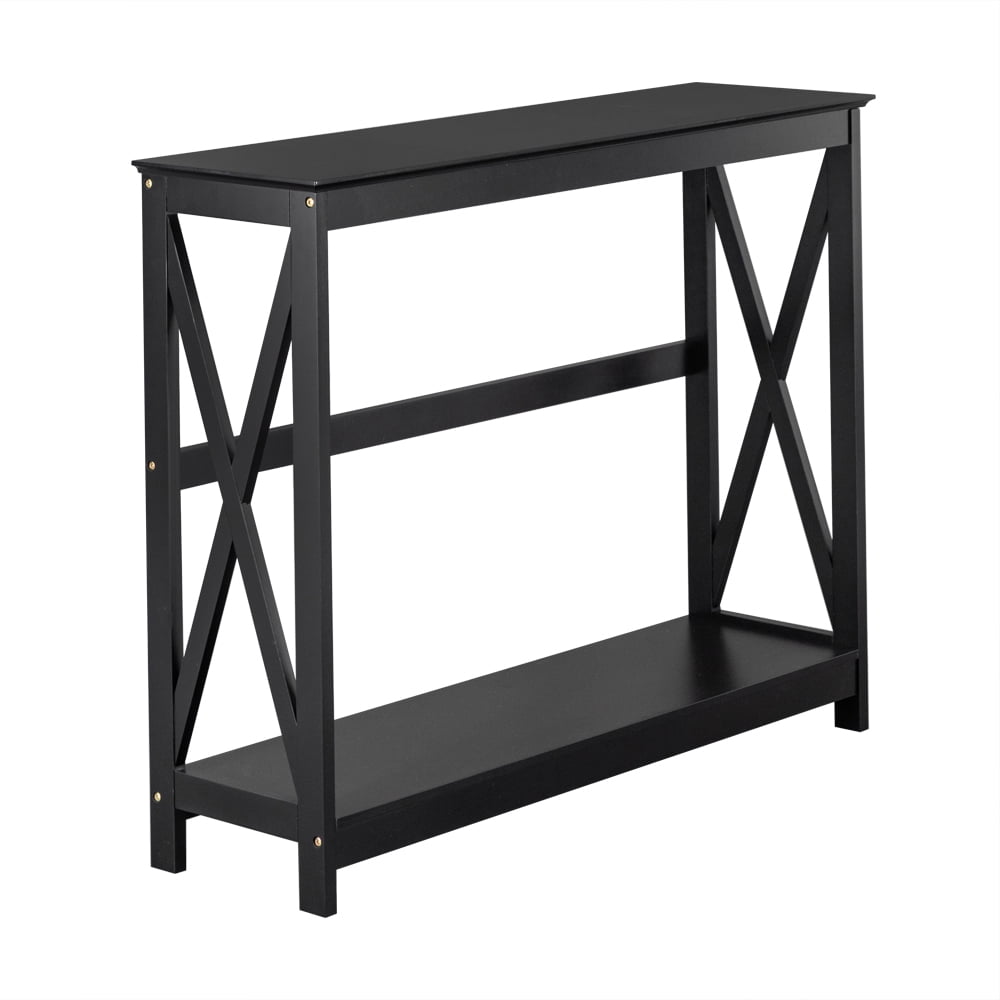 Lowestbest Console Table for Entryway, Side Cross Porch Table, Black Lowestbest Console Table for Entryway, Side Cross Porch Table, Black