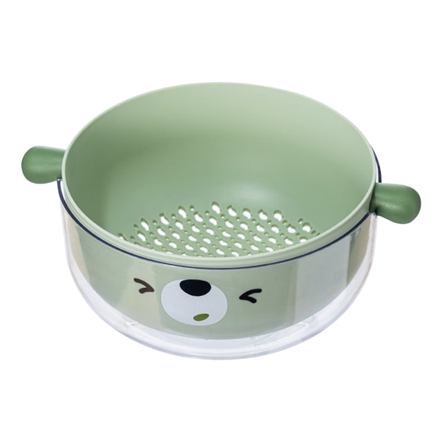 Birdeem Fruit Vegetable Double Layer Vegetable Washing Basin, Draining Basket, Kitchen Plastic Fruit Tray, Filter Basket