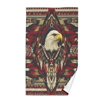 Yayeee 100% Cotton Hand Towels for Bathroom 16" x 28" Kitchen Towel, Red Abstract Eagle