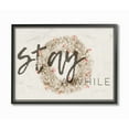 thumbnail image 2 of Stupell Stay A While Wreath Framed Giclee Art 11 x 14, 2 of 4