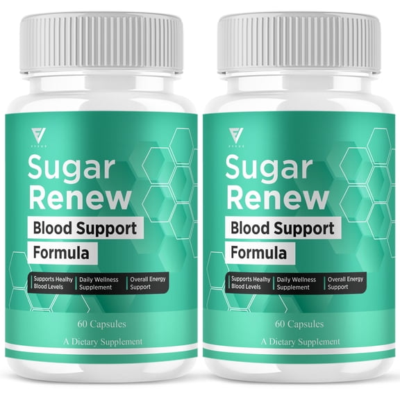 ( 2 Pack) Sugar Renew Blood Support Formula, SugarRenew Supplement (120 Capsules)