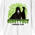 thumbnail image 2 of Ghostface Horror Club Neon Green Smoke Adult White Crew Neck Long Sleeve Tee-Medium, 2 of 4