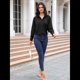 thumbnail image 4 of Blusa Elegante de Larga para Mujer, Estilo Informal, con Cuello Abotonado y Plisada Al Frente. Negro XXL, 4 of 8