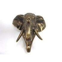 Pacific Giftware Wild Animal Head Single Wall Hook Hanger Animal Shape Rustic Faux Bronze Decorative Wall Sculpture (Elephant)