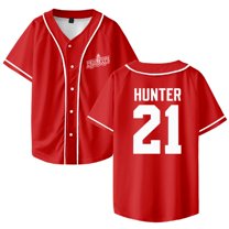 Heated Rivalry Hunter 21 Merch Baseball Jersey Shirt V-Neck Women Men Short Sleeve Streetwear Clothes