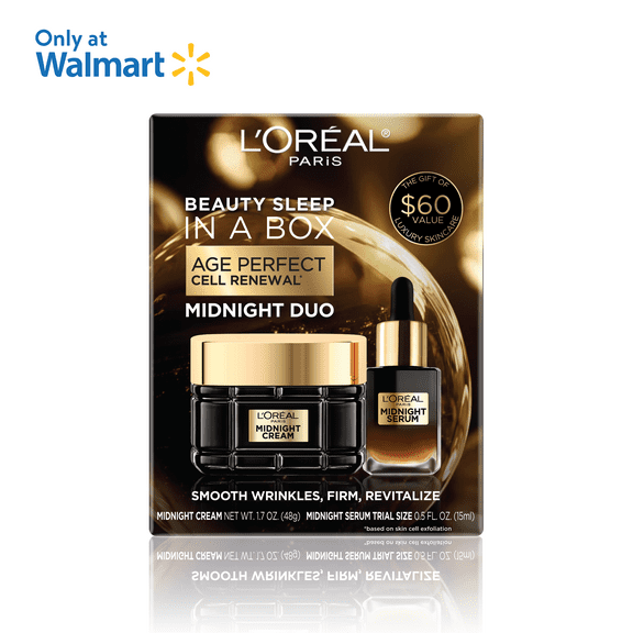 L'Oréal Paris Age Perfect Midnight Duo Facial Serum Trial Size, 1.7 oz
