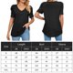 thumbnail image 2 of Camiseta Mujer Camiseta holgada de verano, camiseta sencilla para mujer, ropa informal suave para mujer (negro L) Cgtredaw para Mujer Negro T L, 2 of 8