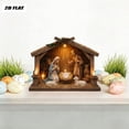 thumbnail image 5 of YingYouFu Empty Tomb Easter Scene and Cross Decoration He Is Risen Tabletop Decor Religious Wooden Signs Jesus Cross Table Centerpieces for Religious Home Mantels Tabletop Christian Gifts, 5 of 8