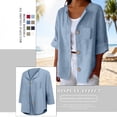 thumbnail image 5 of IMENGL Fashion Casual Comfortable Sweatshirt 3/4 Long Sleeve With Pocket Sky Blue XXXXL, 5 of 7