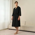 thumbnail image 7 of Breezora Unisex Breathable Bathrobe Lightweight Comfortable Home Lounge Wear XXXL Size Black, 7 of 7