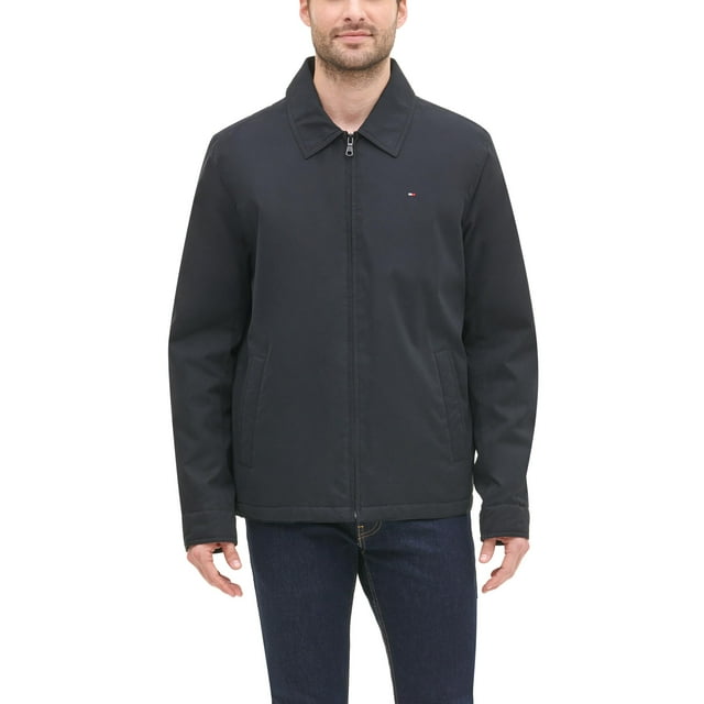 Chaqueta Tommy Hilfiger ligera de microsarga para golf para hombre, negra